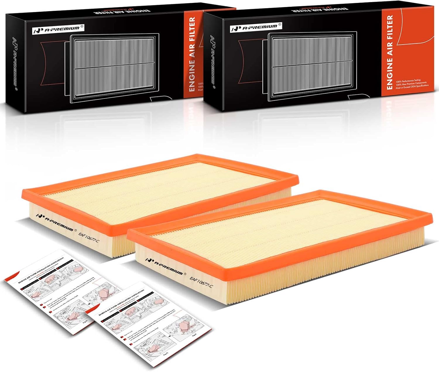 A-Premium Paquete de 2 filtros de aire de motor para CA10677, compatible con Toyota RAV4 2013-2018, Avalon 2013-2019, Camry 2012-2017 y Lexus ES300h