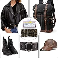 Vista 7 de 90 Juego de Tornillos de Cobre Chicago para Cuero, Juego Variado, 6 Tamaños de Remaches de Tornillo para Cuero para Artesanía de Cuero DIY