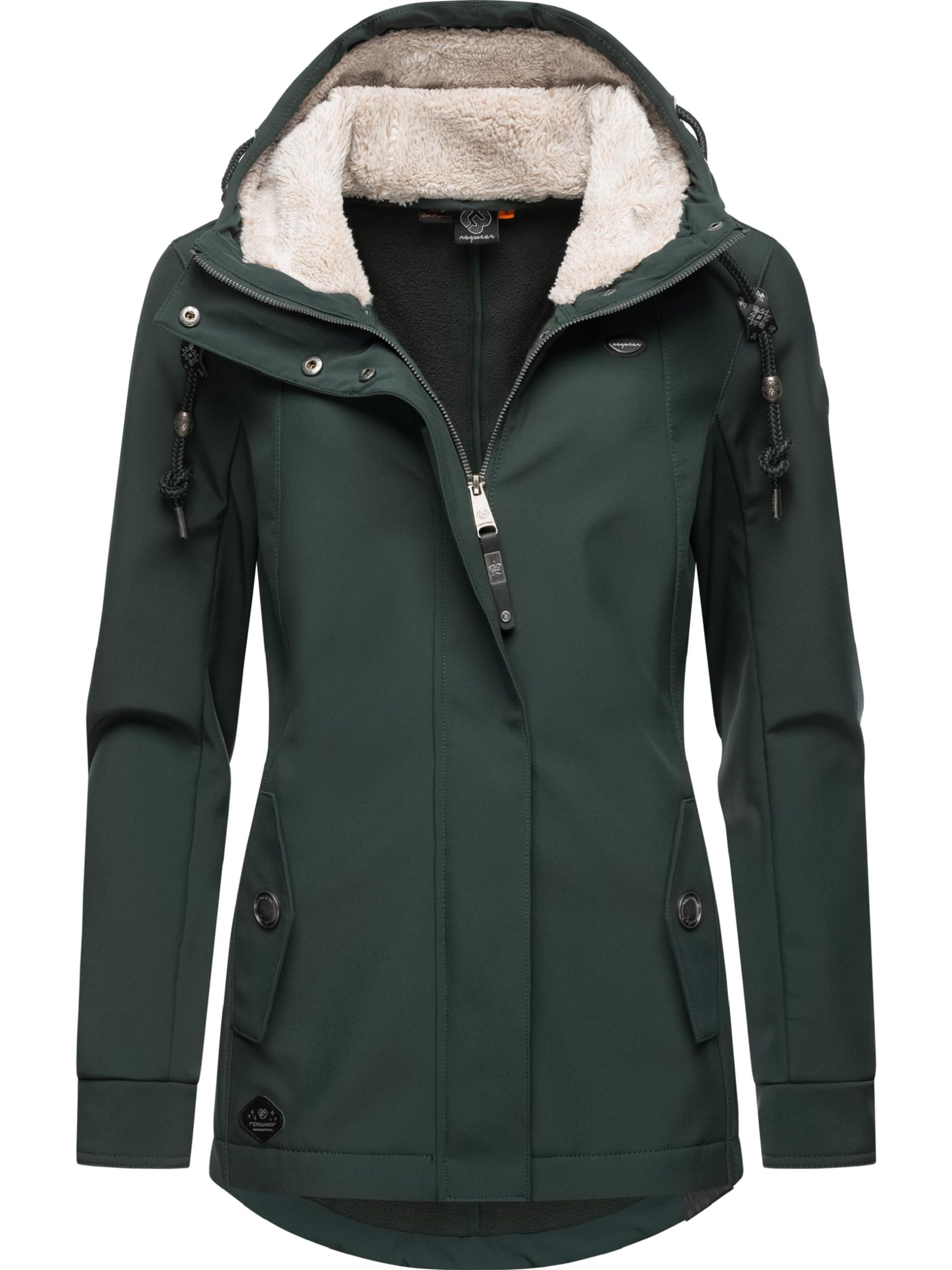 Ragwear Damska kurtka przejściowa softshell, wodoszczelna, oddychająca, z kapturem, Monadde Softshell XS-6XL