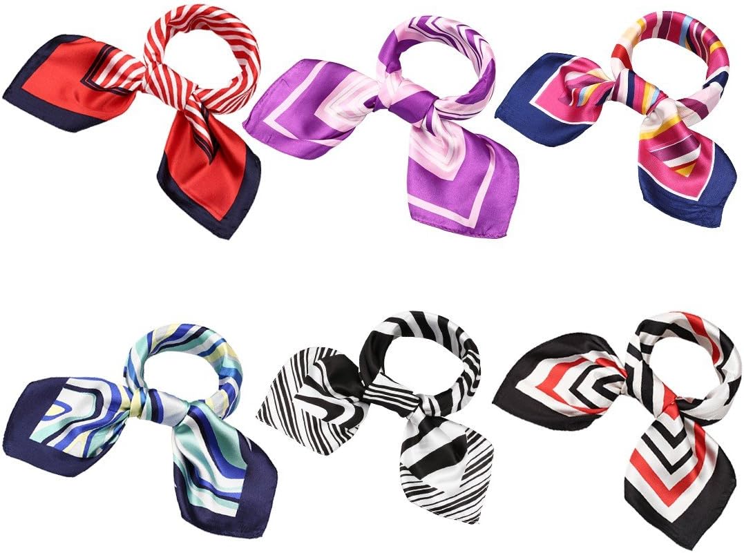 BMC 6 pc Womens Large Size Mixed Color Design Soft Wrap Scarf Accessory Set