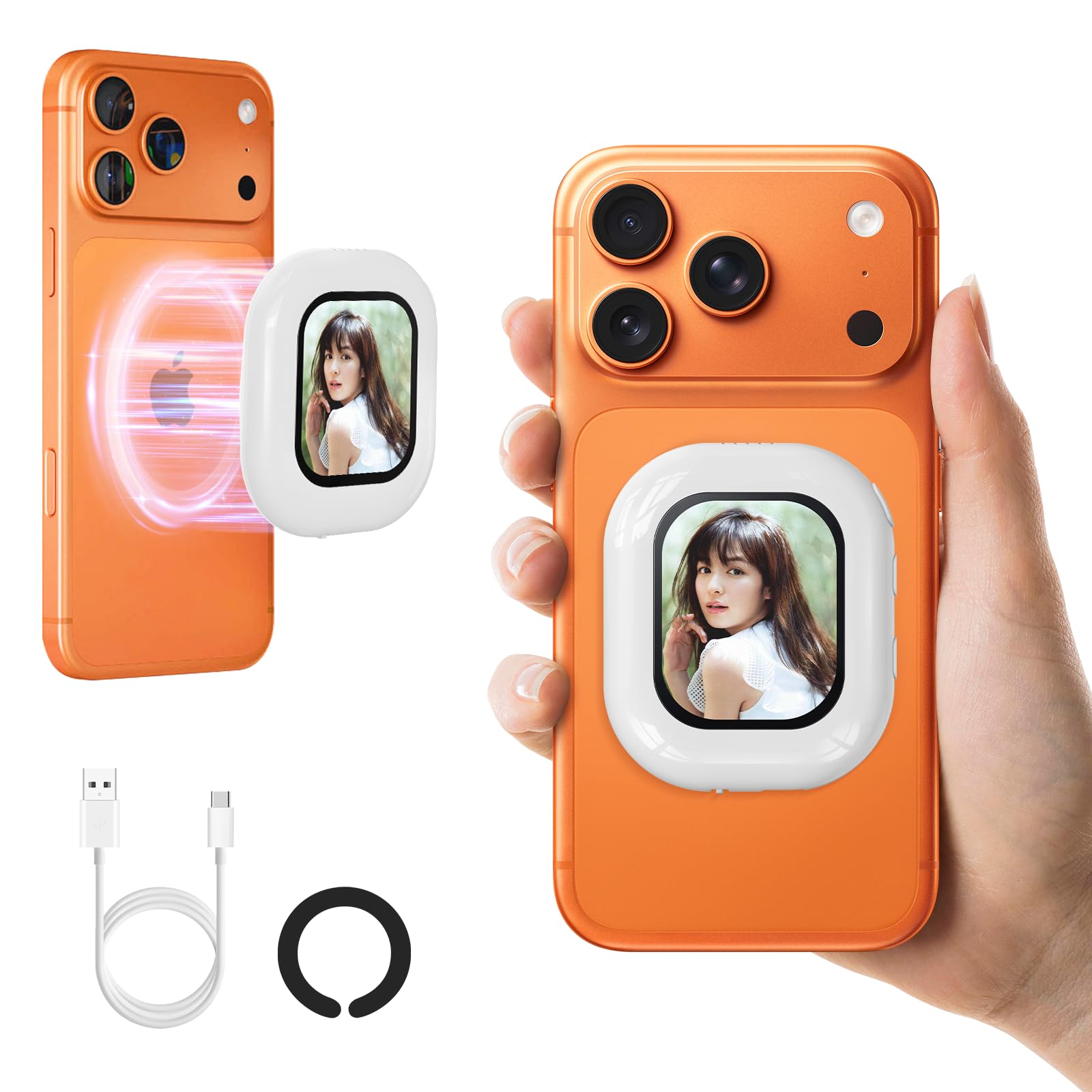 Amazon.co.jp: FINETOl スマホ用自撮りモニター 外カメラ自撮り