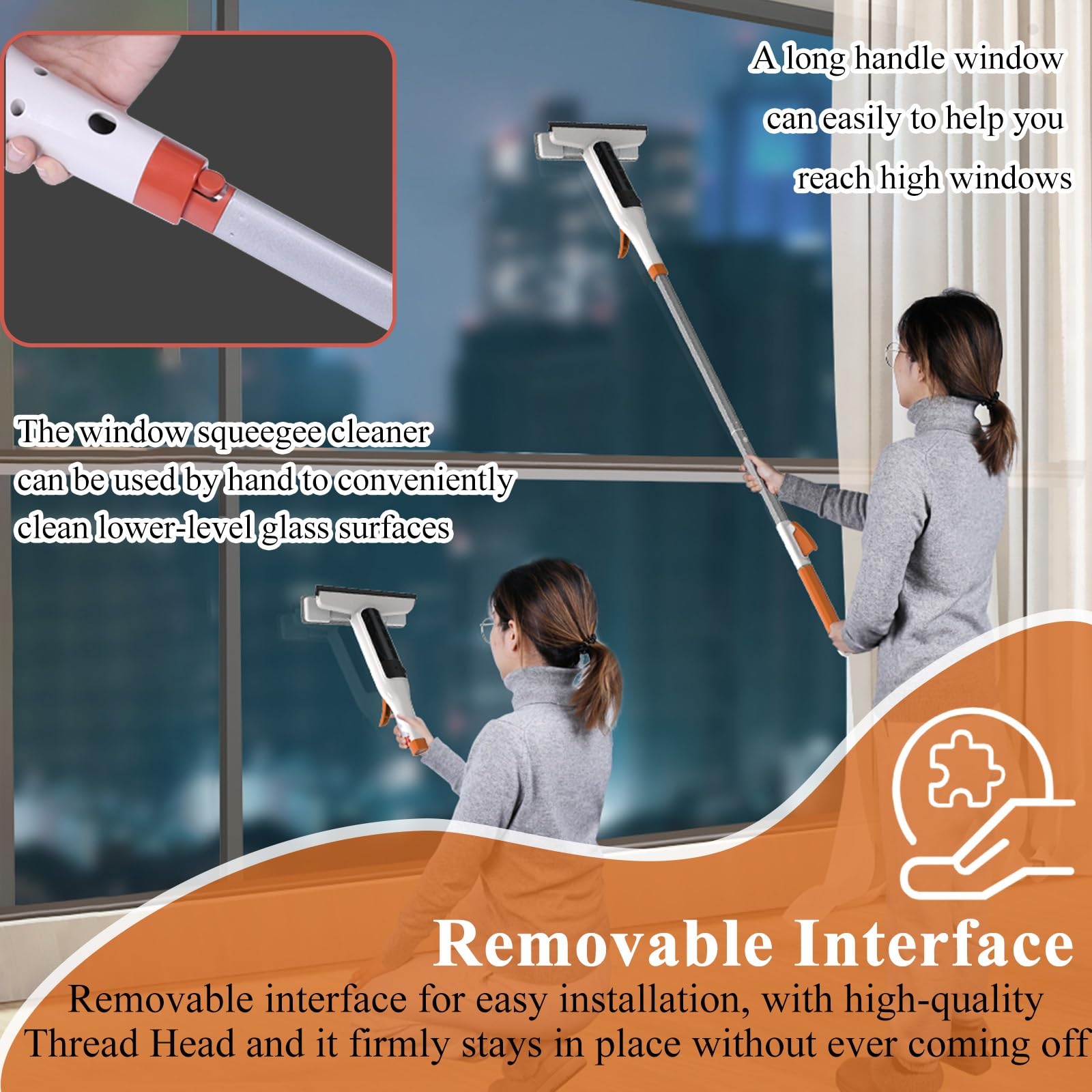 Kit profesional de limpieza de ventanas con almohadillas de repuesto en aerosol y 8 paños de microfibra, herramienta de limpieza multiusos para azulejos, mármol y suelo
