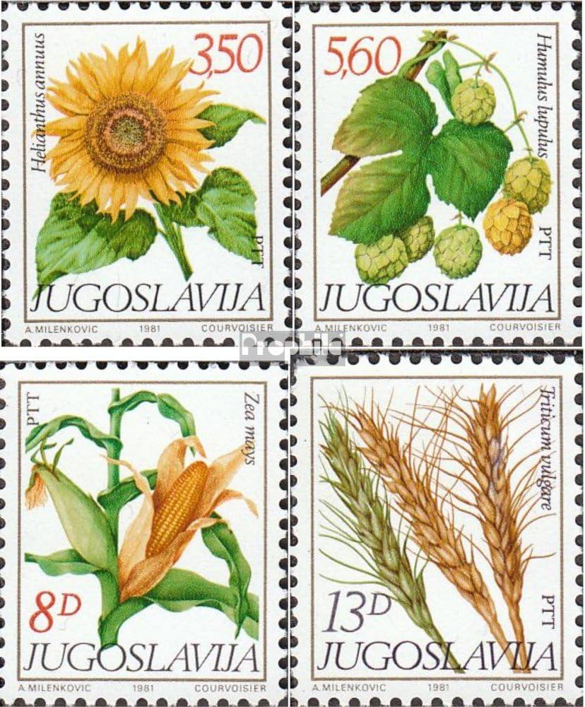 Yugoslavia 1887-1890 (Complete.Issue.) unmounted Mint/Never hinged ** MNH 1981 Field Crops (Stamps for Collectors) Plants/Mushrooms