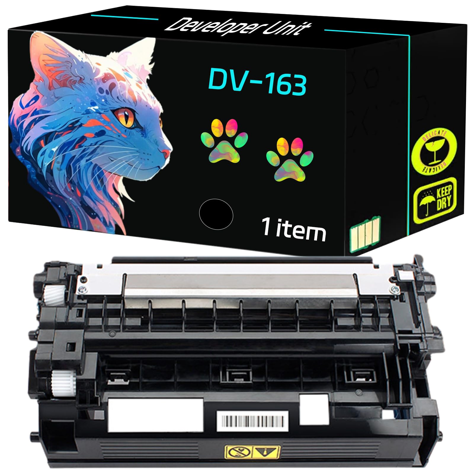 High Yield DV-163 Developer Unit Compatible for Kyocera ECOSYS Mita FS-1120D FS-1120DN FS-P2035d Printers, Print Clearly (1 Pack Black)