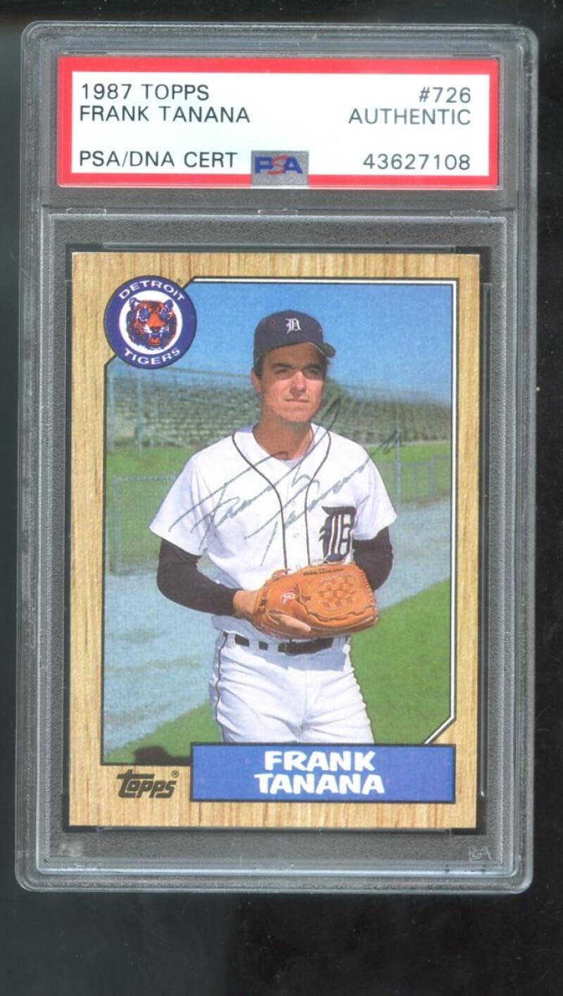 1987 Topps #726 Frank Tanana AUTO SIGNED Autograph Autographed Card PSA PSA/DNA Baseball MLB COA Detroit Tigers
