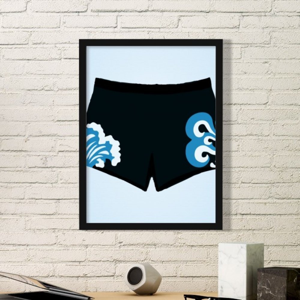 Trunks Vaporiser Illustration Cadre Photo Rectangle Bois Noir Déco Murale Maison