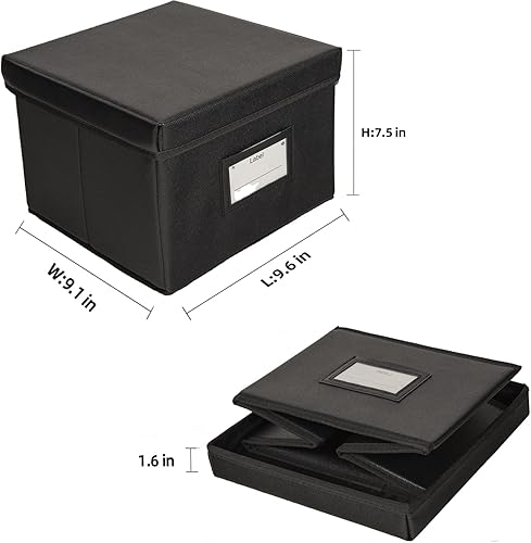 Miniatura 7 de Lukeline Organizador de tarjetas de felicitación y caja de almacenamiento con 15 divisores ajustables, almacena más de 140 tarjetas, adecuado para