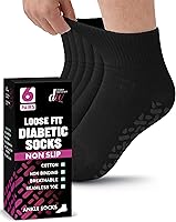 Vista 11 de Debra Weitzner 6Pk Non-Binding Loose Fit Sock - Non-Slip Diabetic Socks for Men and Women - Crew, Ankle