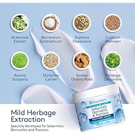 Roycederm Seborrheic Dermatitis Cream, Scalp Treatment for Psoriasis, Folliculitis, Dry Scalp, Dandruff, Anti-Itch Cream for Soothing Relief - 2 Pack