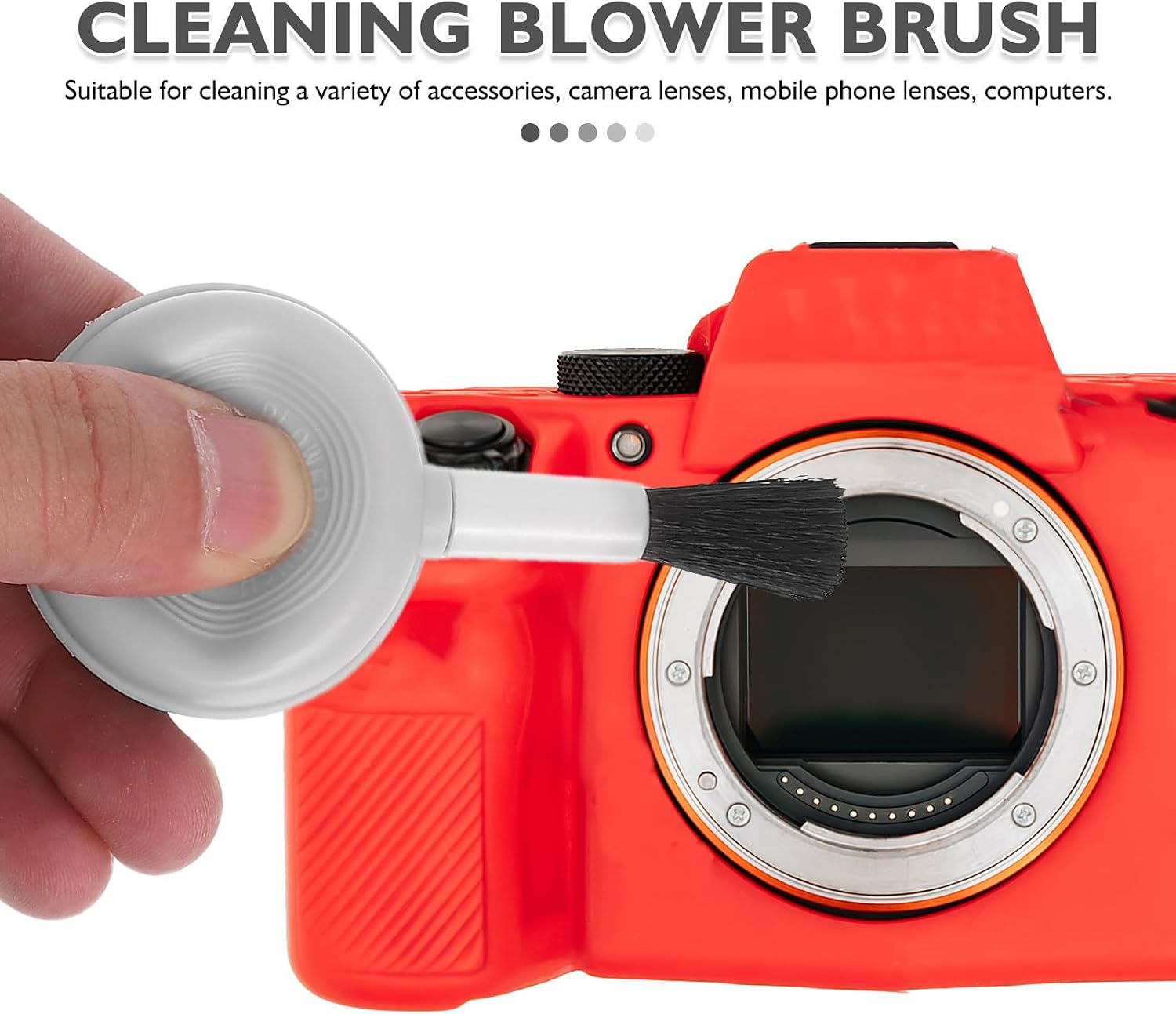 8 Piece Lens Blower Brush Kit for Camera and Optics Cleaning image 3