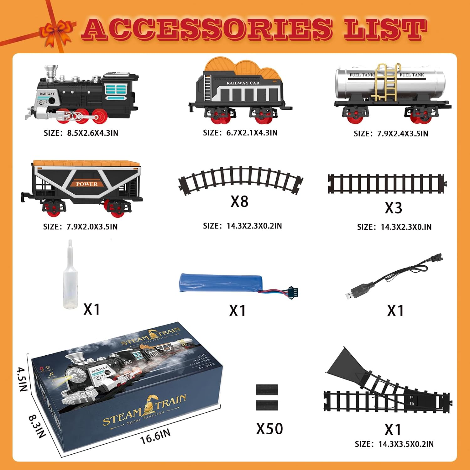 Electric Train Set Train Toys with Smokes,Lights& Sound kids ...
