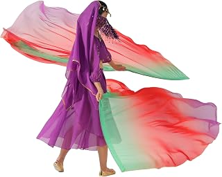 MUNAFIE Banderas de adoración, 2 unidades, banderas de danza, semicírculo, coloridas, con mástil flexible para actuación de danza, iglesia, 10# verde-ROT-LILA