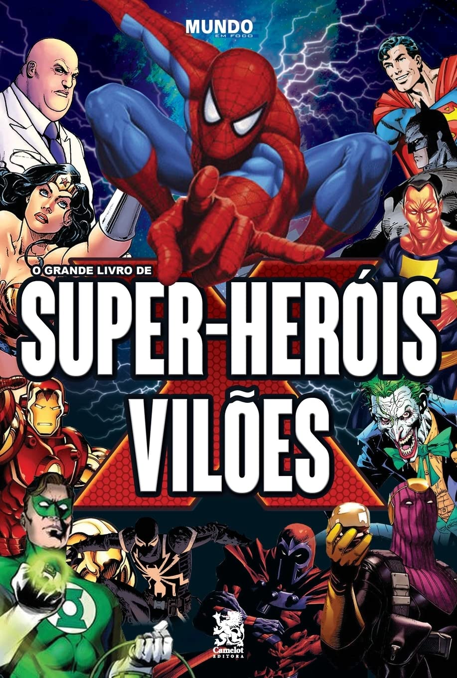 Capa do livro O Grande Livro de Super-Heróis e Vilões por Camelot Editora