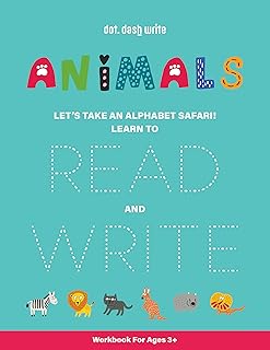 Dot Dash Write Animals Alphabet Tracing Book | Writing Practice for Kids Ages 3-5 | Early Learning Tracing Letters Handwriting Fun Animal Themed Literacy Adventure