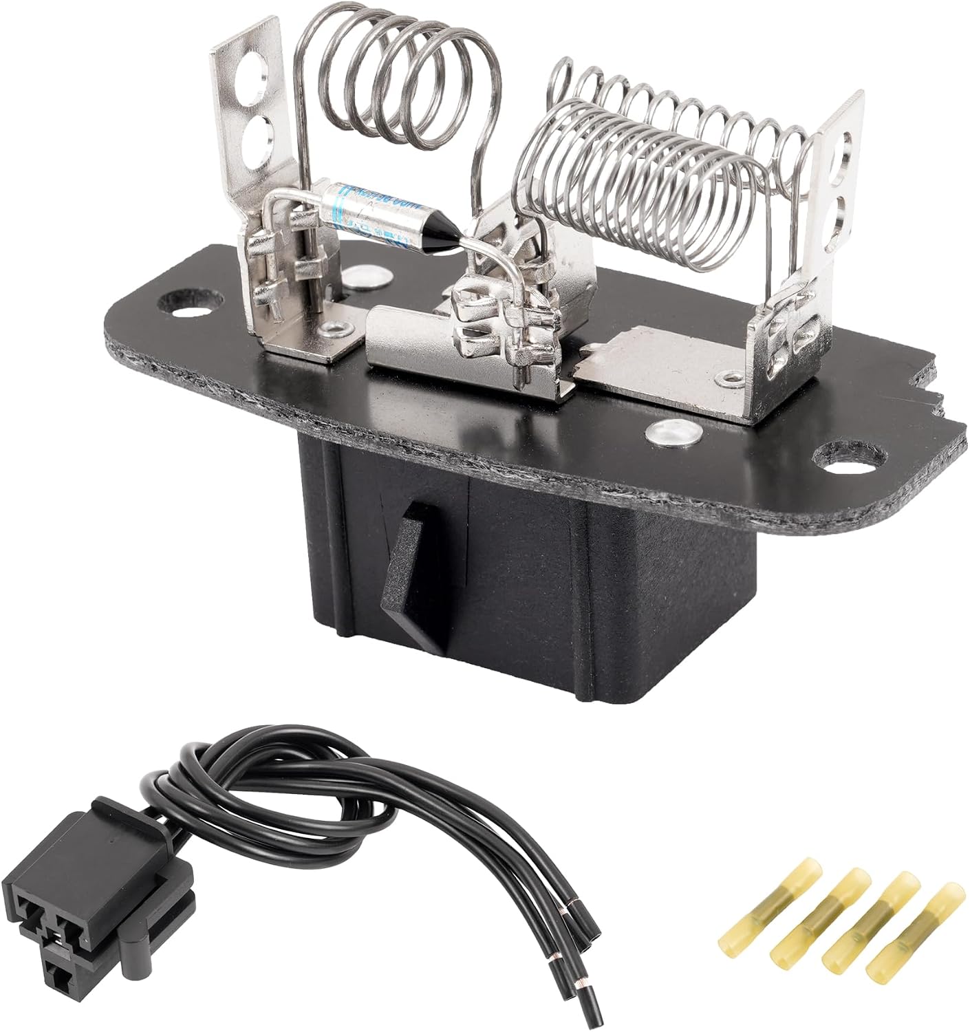 HVAC Blower Motor Resistor Front with Wire Harness Kit For Ford 1995-2011 Ranger 95-01 Explorer 01-05 Explorer Sport Trac 1997-2001 Mercury Mountaineer Replaces# 4L5Z-19A706-AA 973-411 F5TZ-19A706-B