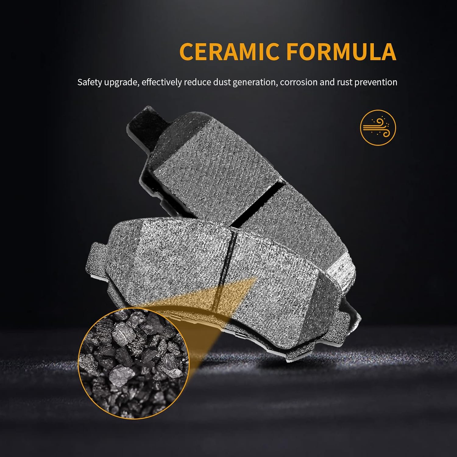 Front and Rear Disc Brake Pads Set Ceramic w/Hardware S1374 S905 Replacement for 2009 2010-2014 2016-2017 Nissan Maxima