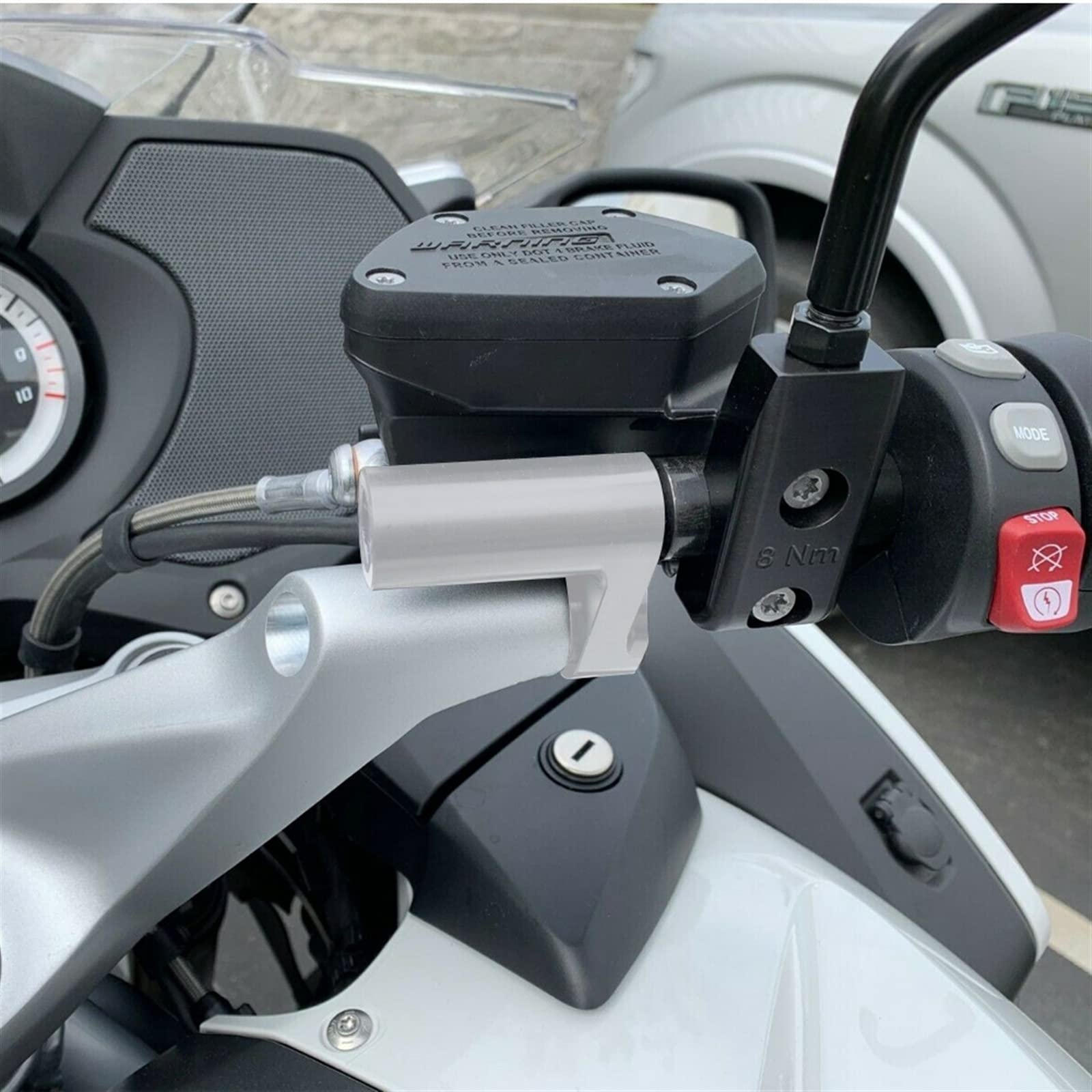 riser manubrio moto Per BMW R1200RT R1200 RT R1250RT R1250 RT 2014 2015 2016 2017 2018 2019 Moto 1.625 "Kit riser manubrio regolabile rialzo manubrio moto (Color : 2-Silver)