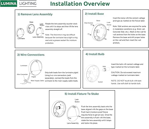 Miniatura 6 de Lumina DSL0101-BZLED2 - Iluminación de paisaje de bajo voltaje de aluminio fundido para cubierta y escalón para exteriores, luz blanca cálida de 2