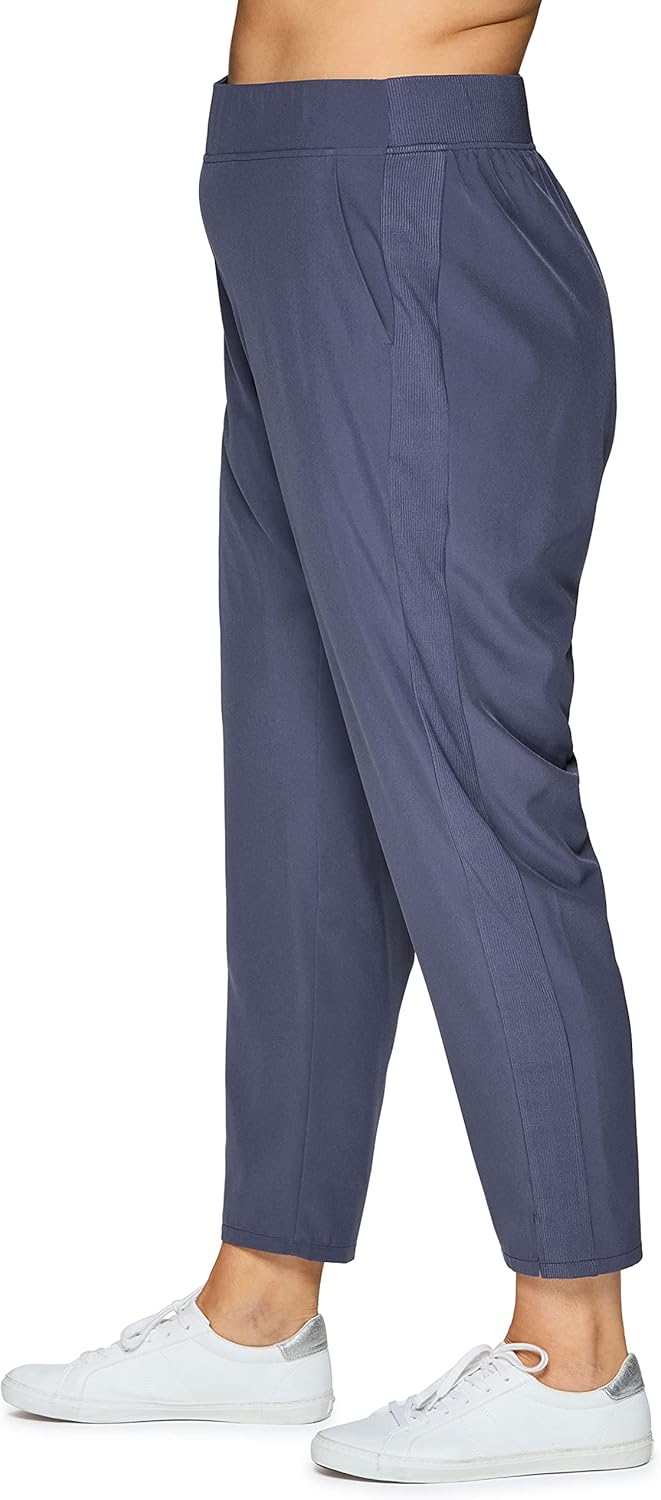 RBX Women's Plus Size Ankle Pant with Pockets Lightweight Quick Drying Woven Weekend Pants - Image 5