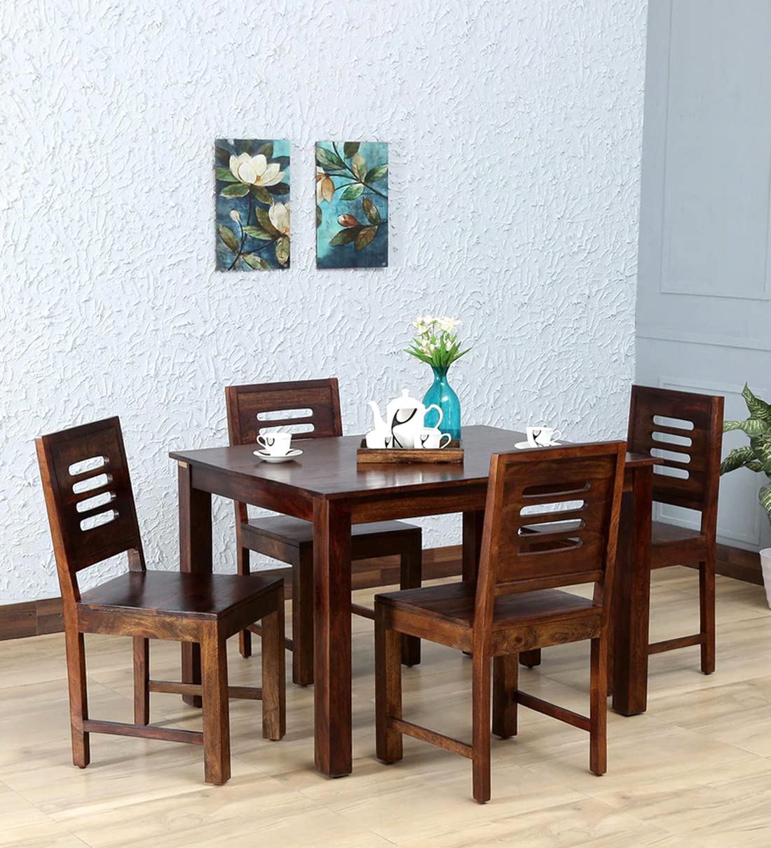 SARSWATI FURNITURE Solid Sheesham Wood Dining Table 4 Seater Dinning
