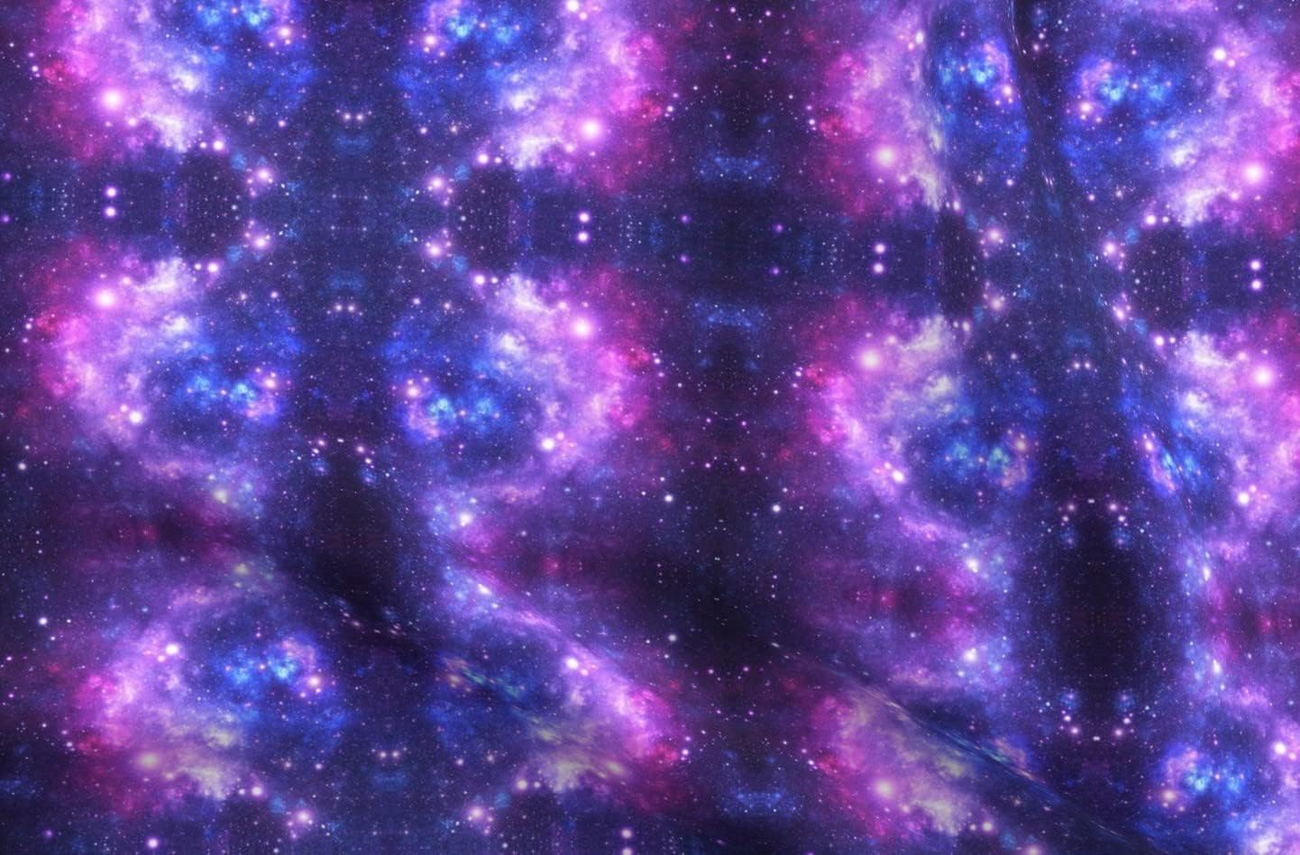 Spoonflower Fabric - Purple Space Stars Science Galaxy Nebula Astronomy Universe Cosmos Printed on Organic Cotton Sateen Fabric by The Yard - Sewing Quilting Apparel Home Decor