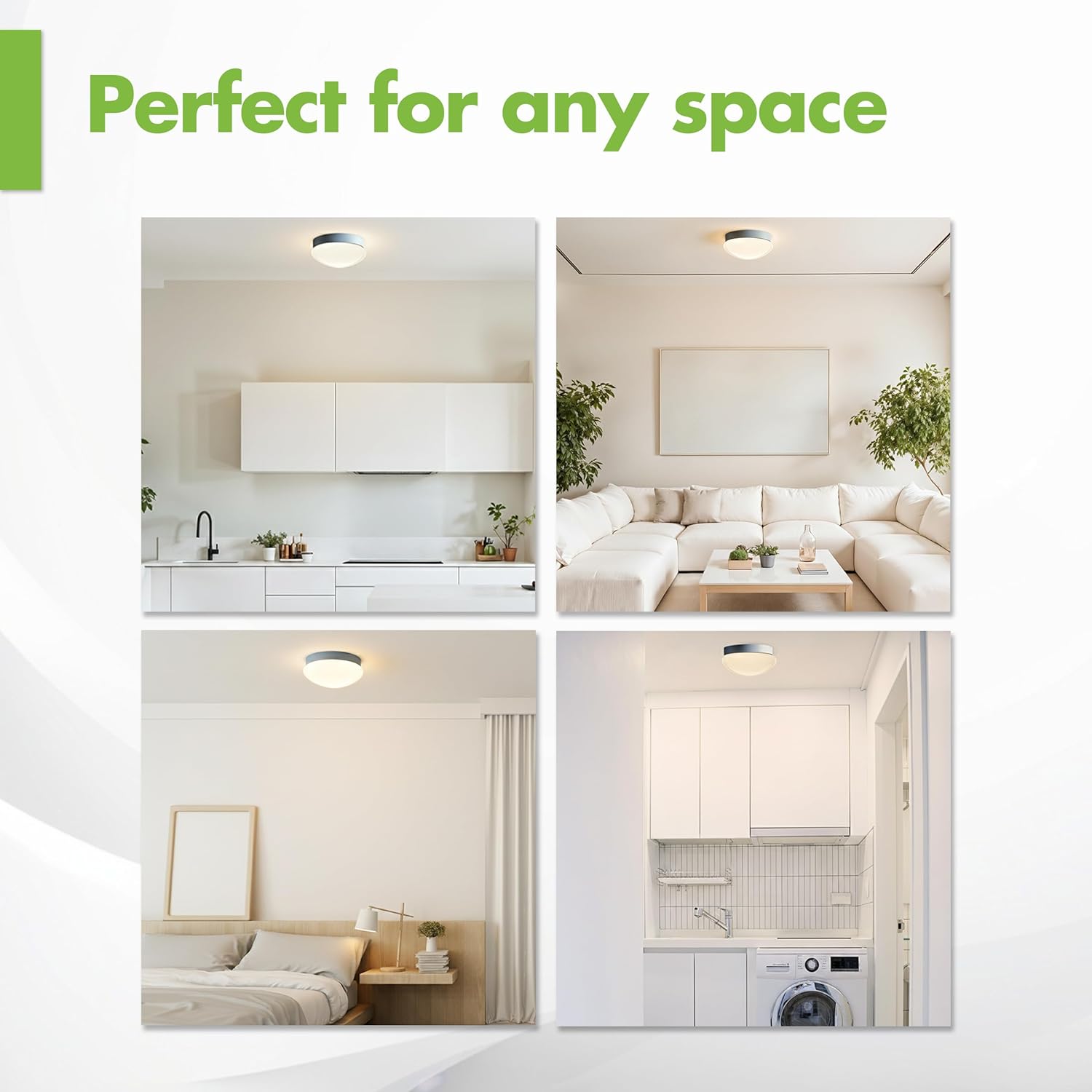 KOR Mushroom Glass Shade Replacement for Ceiling Light Fixtures, 8 Inch Fitter Glass Light Shade, White Interior, Smooth Curved Edge, Durable Glass Cover