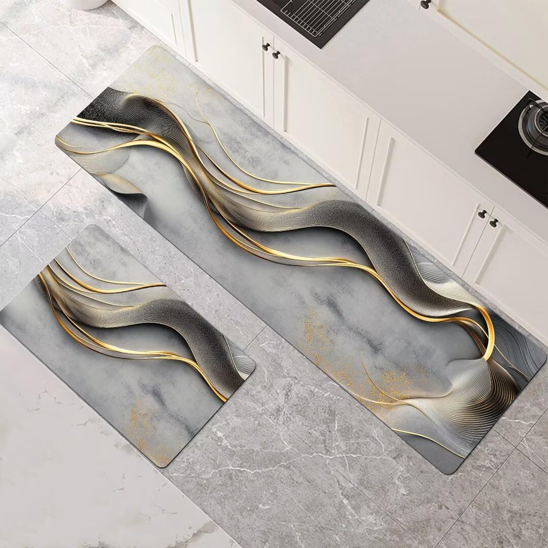 Alfombras de cocina antideslizantes de secado rápido y súper absorbentes para zonas de paso