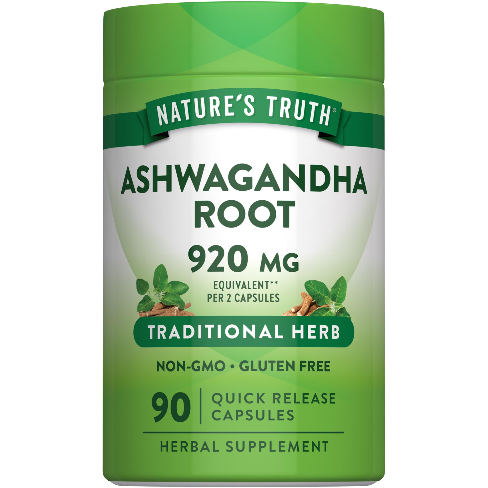Nature's Truth Ashwagandha Capsules | Herbal Supplement | 90 Count