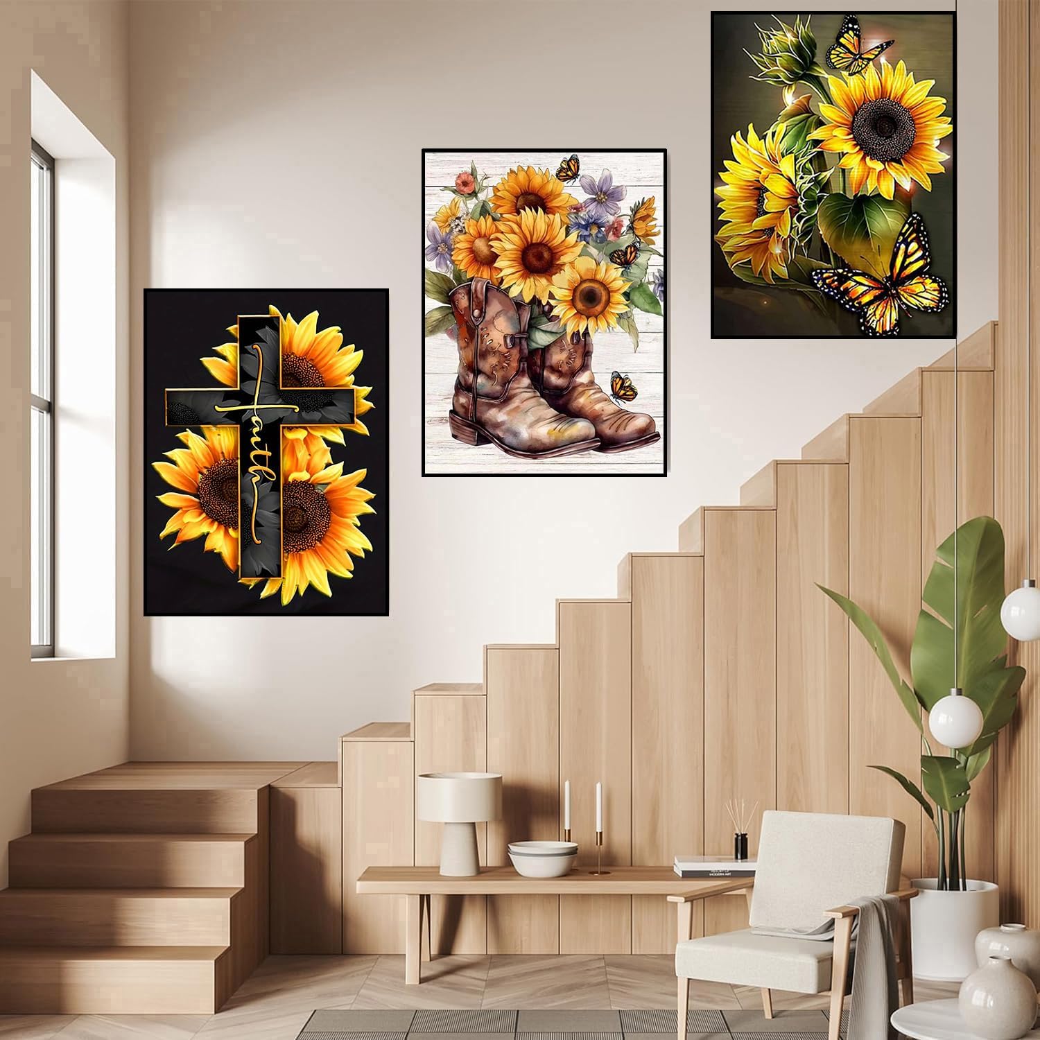 croshom Diamond Art Kits for Adults, 3 Packs Fall Diamond Art Painting Kits image 3