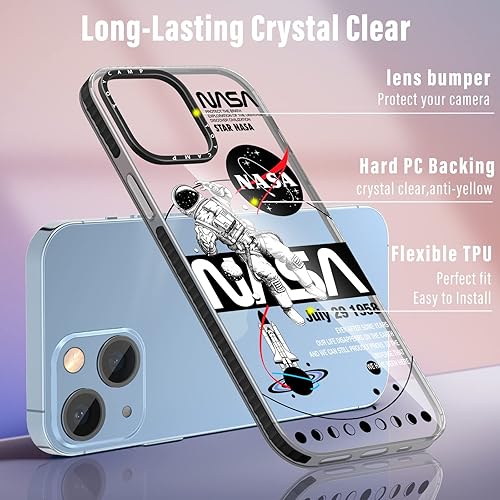 Miniatura 3 de Toycamp Funda para iPhone 13, diseño de astronauta espacial, lindo diseño de dibujos animados para hombres, niños, niñas, adolescentes, funda
