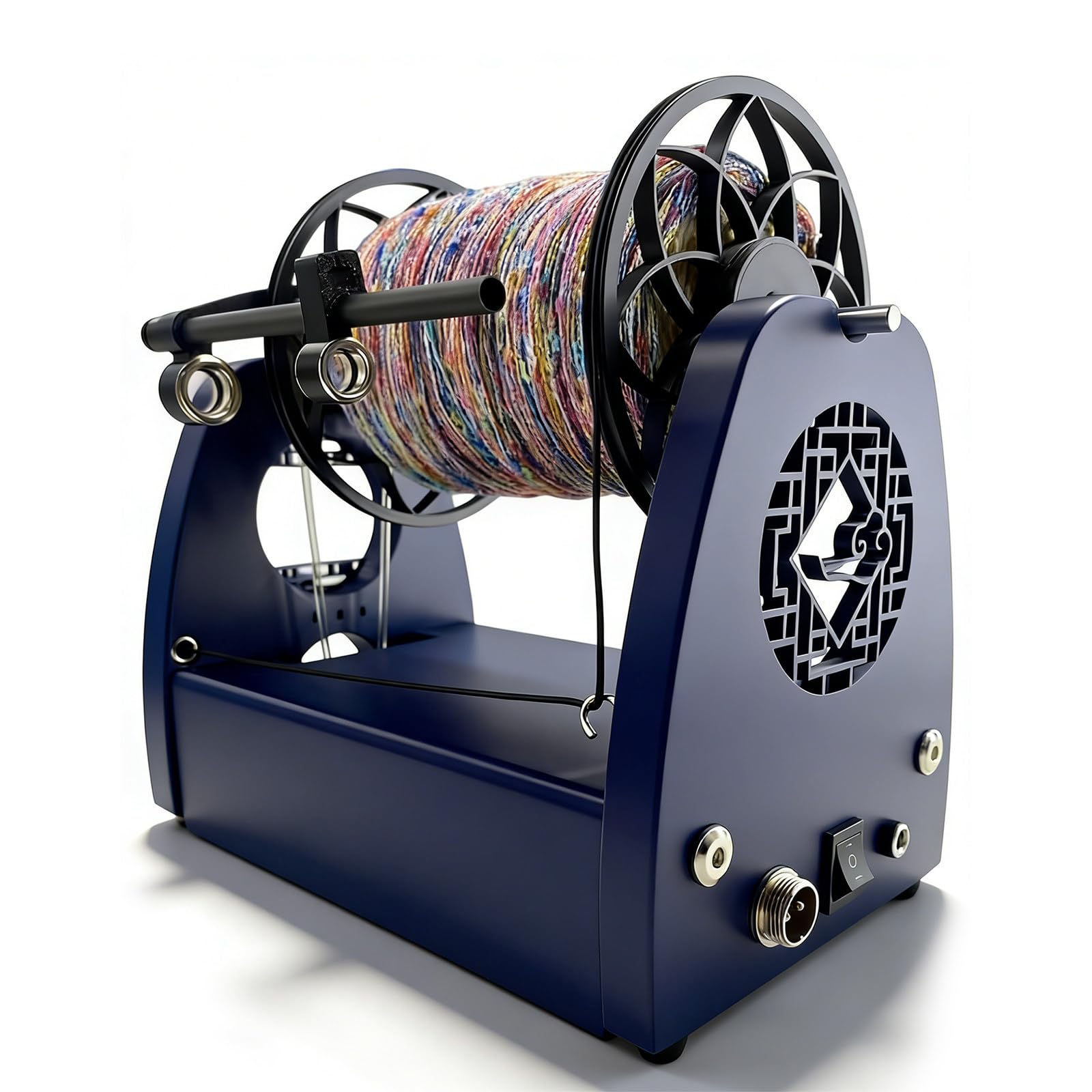 SENJINGHUA Electric Yarn Spinner and Winder, 3 Spools Included, Speed Adjustment for Versatile DIY Yarn Making from Various Fibers WithoutPedals