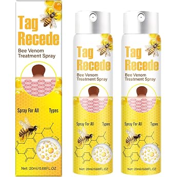 Tag Recede Bee Venom Spray Natural Extract Easy to Use Bee Venom Spray Suitable for All Skin Types Pack of 2
