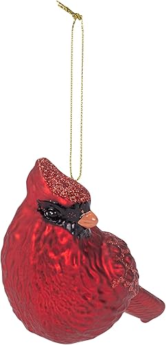 Raz Imports Adorno de cristal para árbol de Navidad, diseño de pájaro cardenal rojo, 5.25 pulgadas