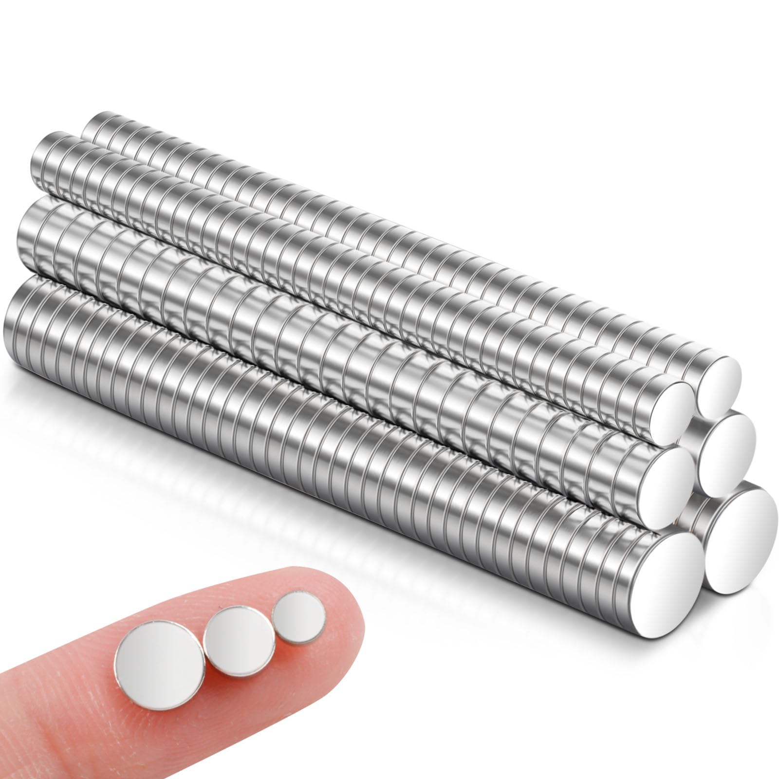 330 Stück Magnete Stark 3 Größe 100 5x1mm 110 4x1.5 mm 120 3x1mm Neodym Magnete Extra Stark, Magneten Stark Groß Runde Starker Magneten für Kühlschrank, Whiteboard, Magnettafel, Büro