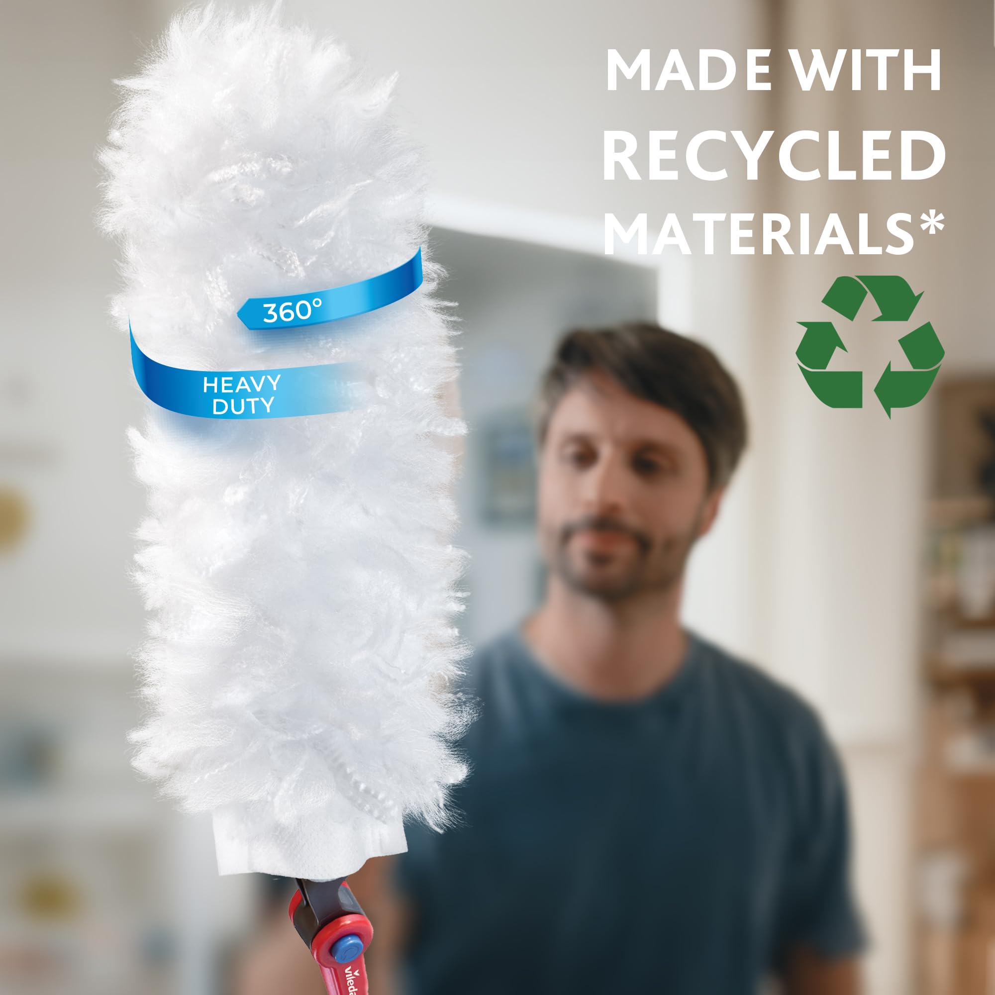 Vileda Flex&Catch piumino di ricambio | Deep clean refills | Cattura fino a 3 volte più polvere rispetto ai piumini tradizionali