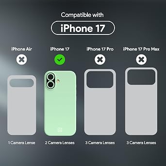 Incipio - Sensor iPhone 17, Magsafe Compatible Phone Case, 10ft Drop Tested, Ultra Durable & Shock Absorbing, Scratch Resistant & Slim Profile (Sage)
