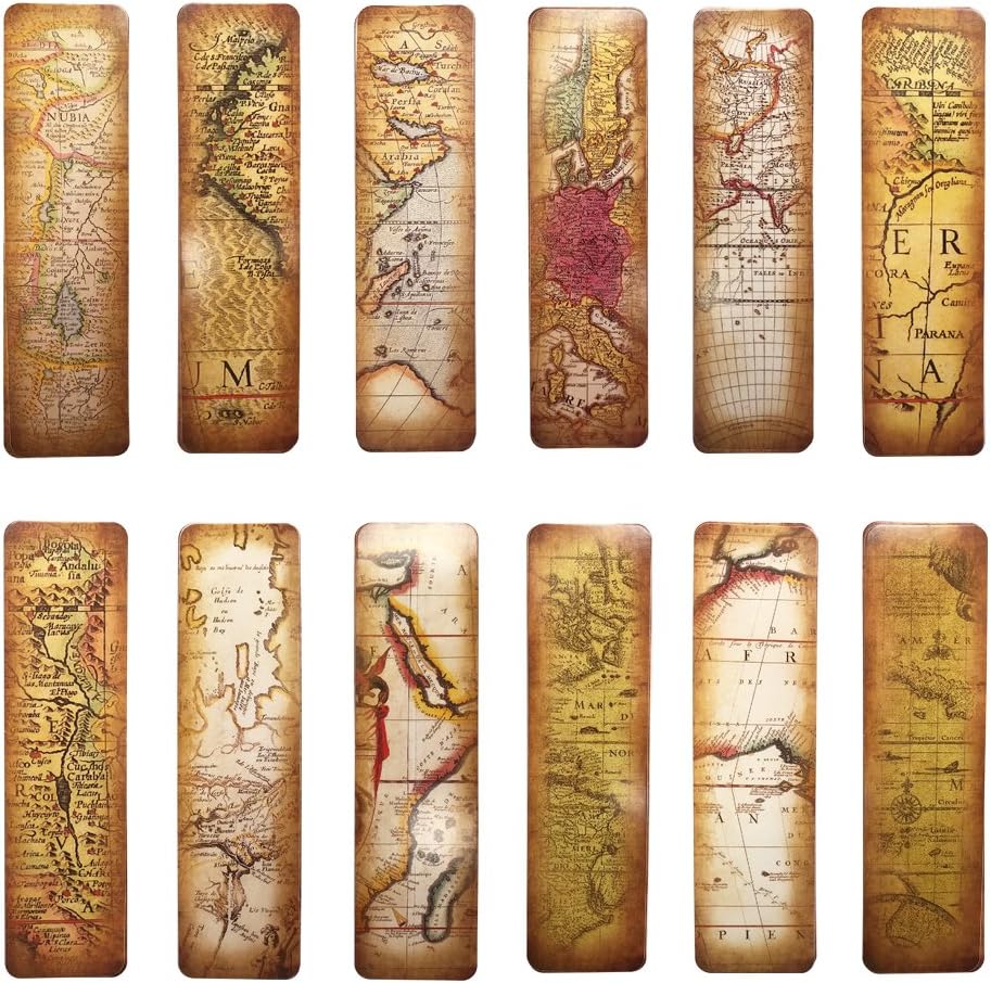 Vintage Style Bookmarks for Women Men Teens, 30PCS (The Secret of Map)
