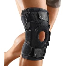 Hinged Knee Brace Upgraded Support for Knee Pain w/Removable Dual Metal Hinges & Built-in Side Spring Stabilizers - Adjustable for Men and Women Surgery Recovery or Injury Prevention