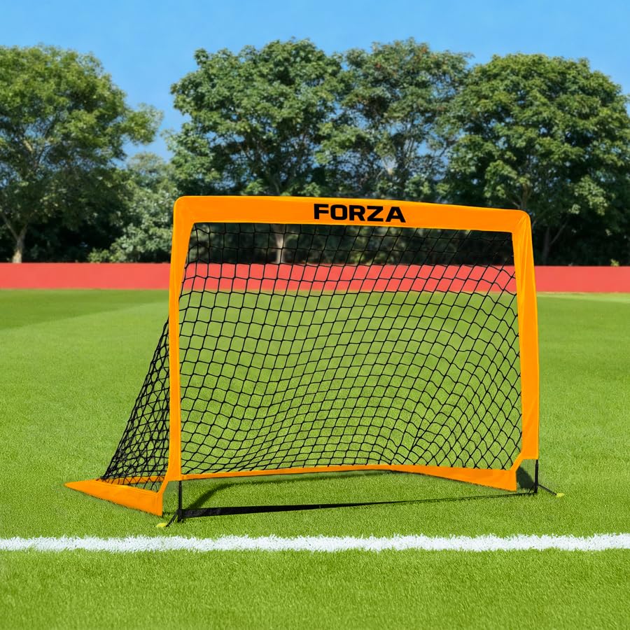 FORZA Square Pop-Up Football Goal [6 Sizes] (Orange, 3ft x 2.2ft, Pair of Goals)