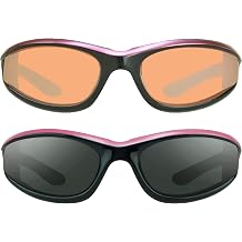 Bikershades Pink Motorcycle Riding Wrap Sunglasses Women Foam Cushion Padded Wind Block Prevent Dry Eye Sky Dive Medium Size