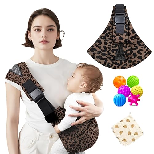 Portabebés ajustable para bebé 2025 mejorado para niños pequeños, cómodo portabebés de diseño ergonómico, apto para viajes, 10-45 libras, leopardo