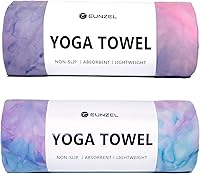 Vista 18 de Eunzel Toalla de yoga caliente antideslizante para esterilla de yoga, toalla absorbente de sudor para yoga caliente, pilates y entrenamiento, 72 x
