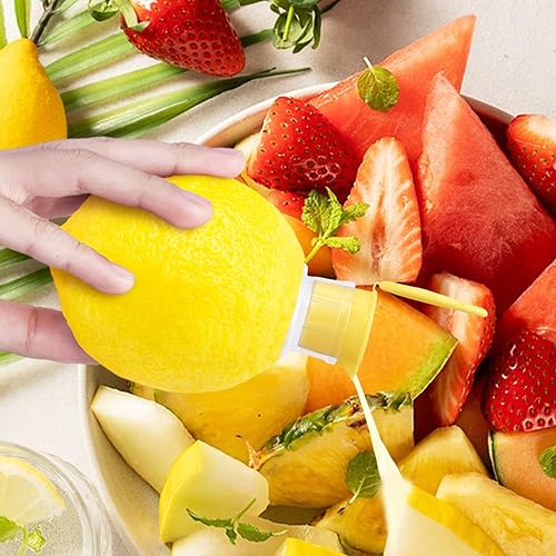 Miniatura 3 de 2 exprimidores de limón con tapa de rosca, prensa manual con filtro integrado, exprimidor de mano de naranja cítrico lima para bebidas, cocinar