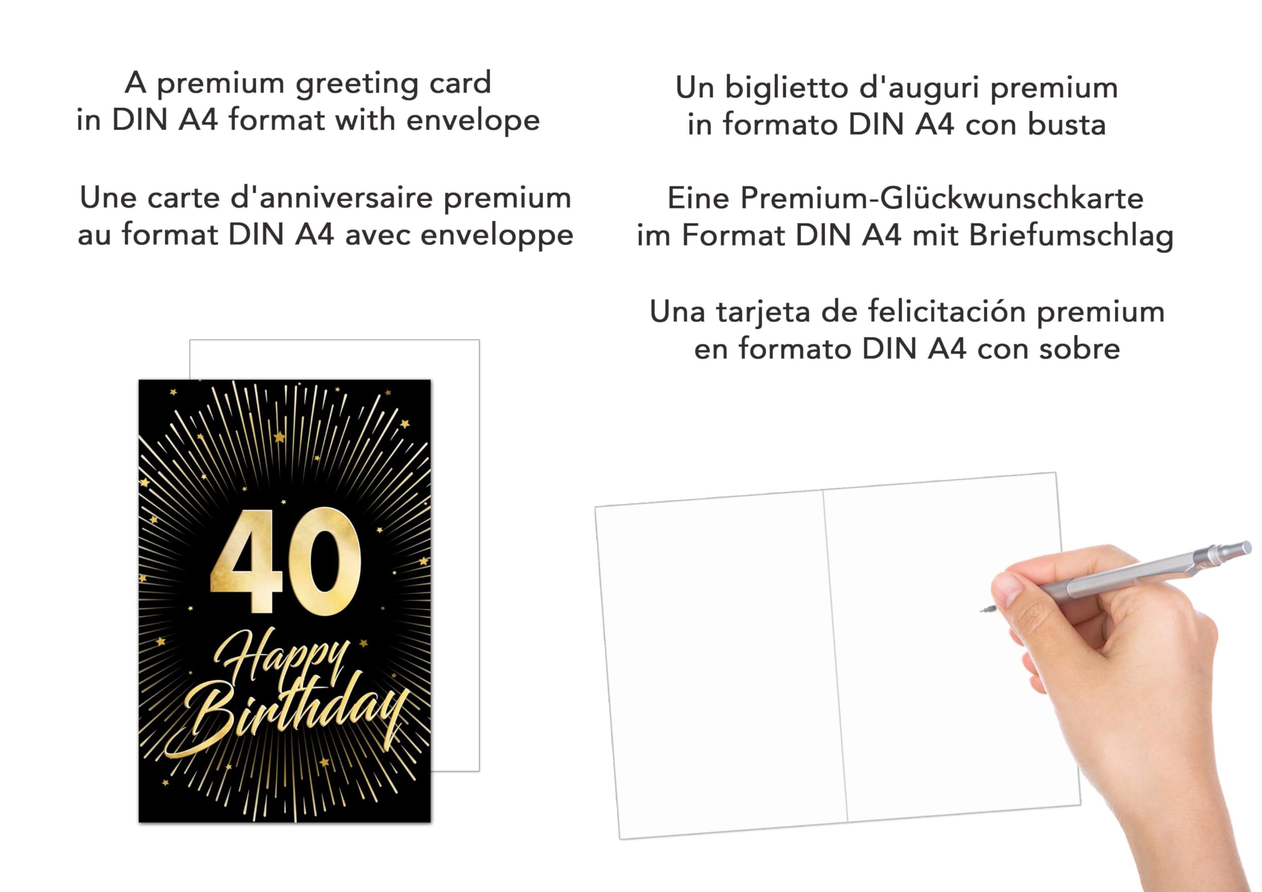 Carte D'Anniversaire XXL Édition Seidel Format A4 Avec Enveloppe - Happy Birthday Ballons Pour Homme Et Femme