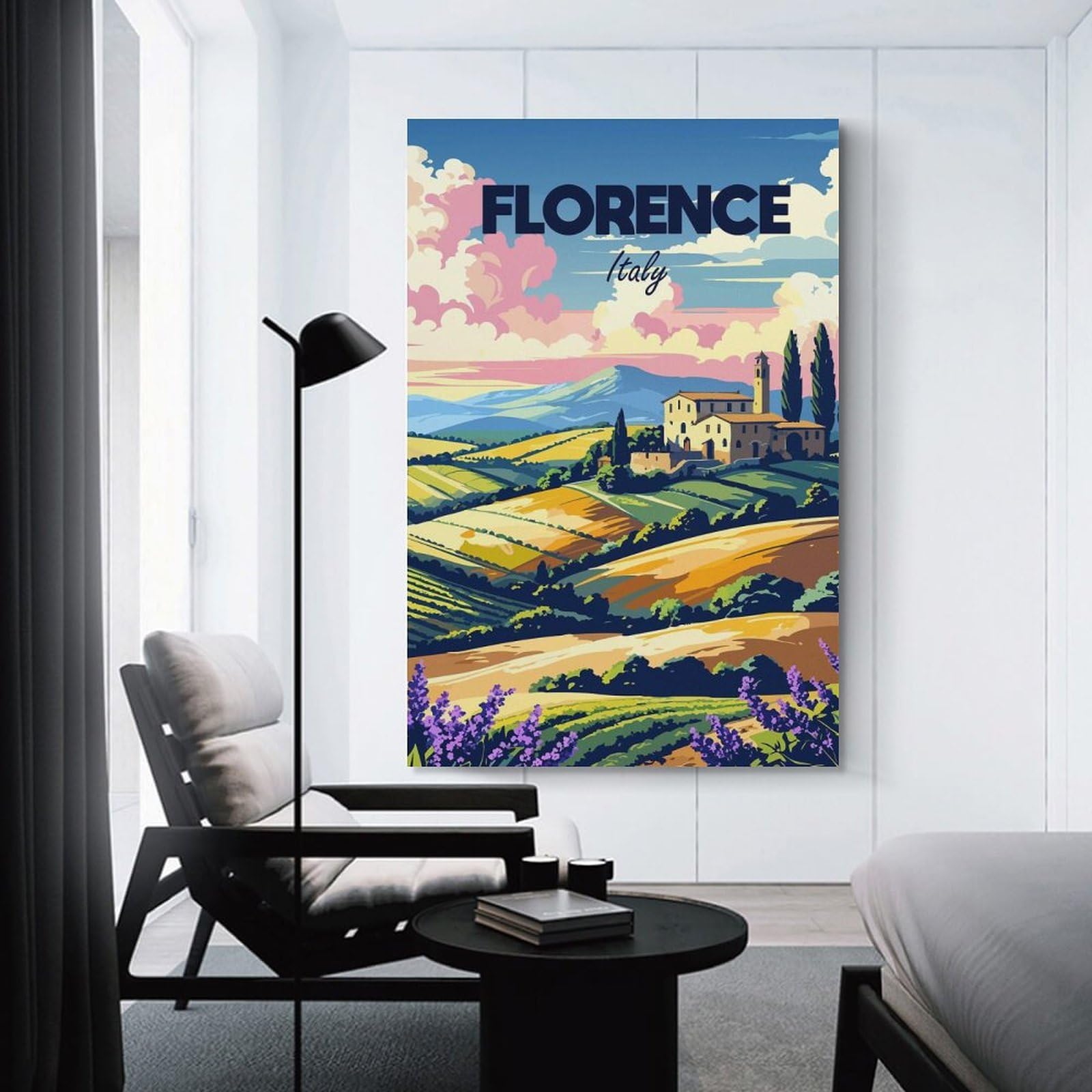 Junmoney Canvas Wall Decor Florence Italy Travel (2), 24x36inch(60x90cm), for Bedroom Decor, Cosy Corners Or Studios, Decorative Wall Art for Cosy Rooms