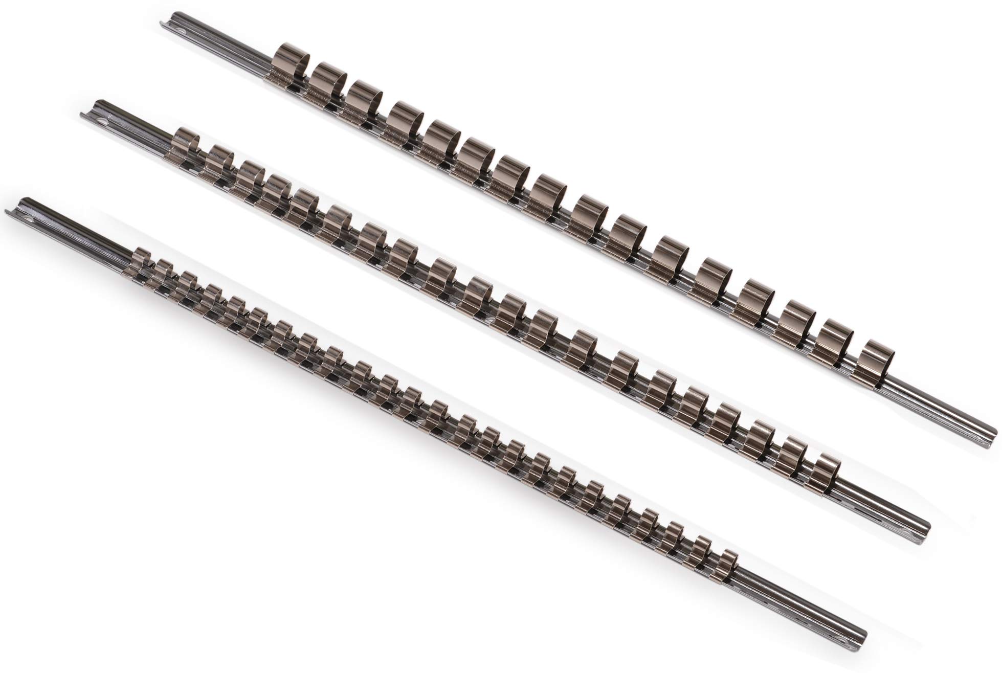 Aufsteckleiste Mit 16 Clips Für 1/2" Stecknüsse – Klemmleiste Zur Ordnung Im Werkzeugkoffer