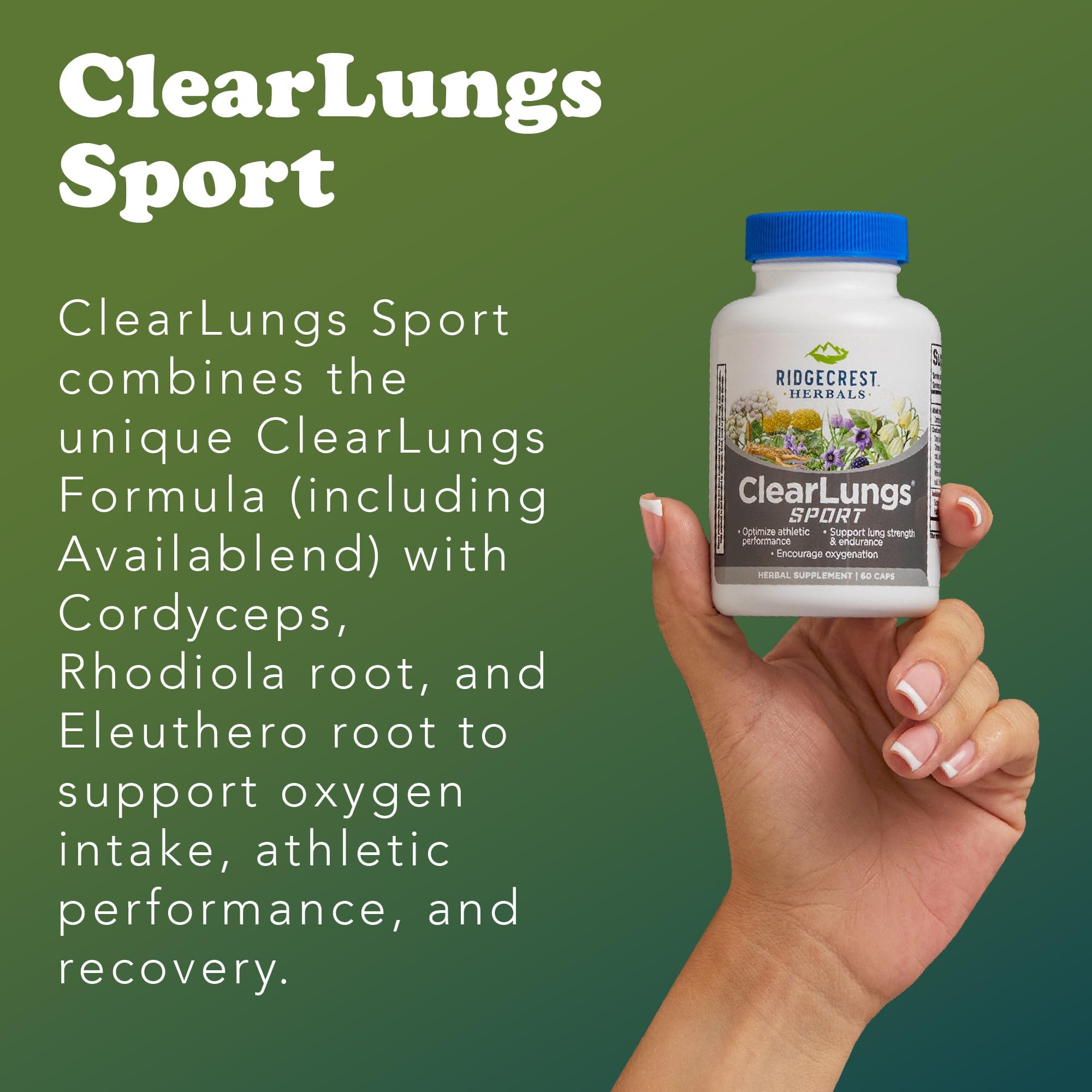RidgeCrest Herbals Clear Lungs Sport 60 count