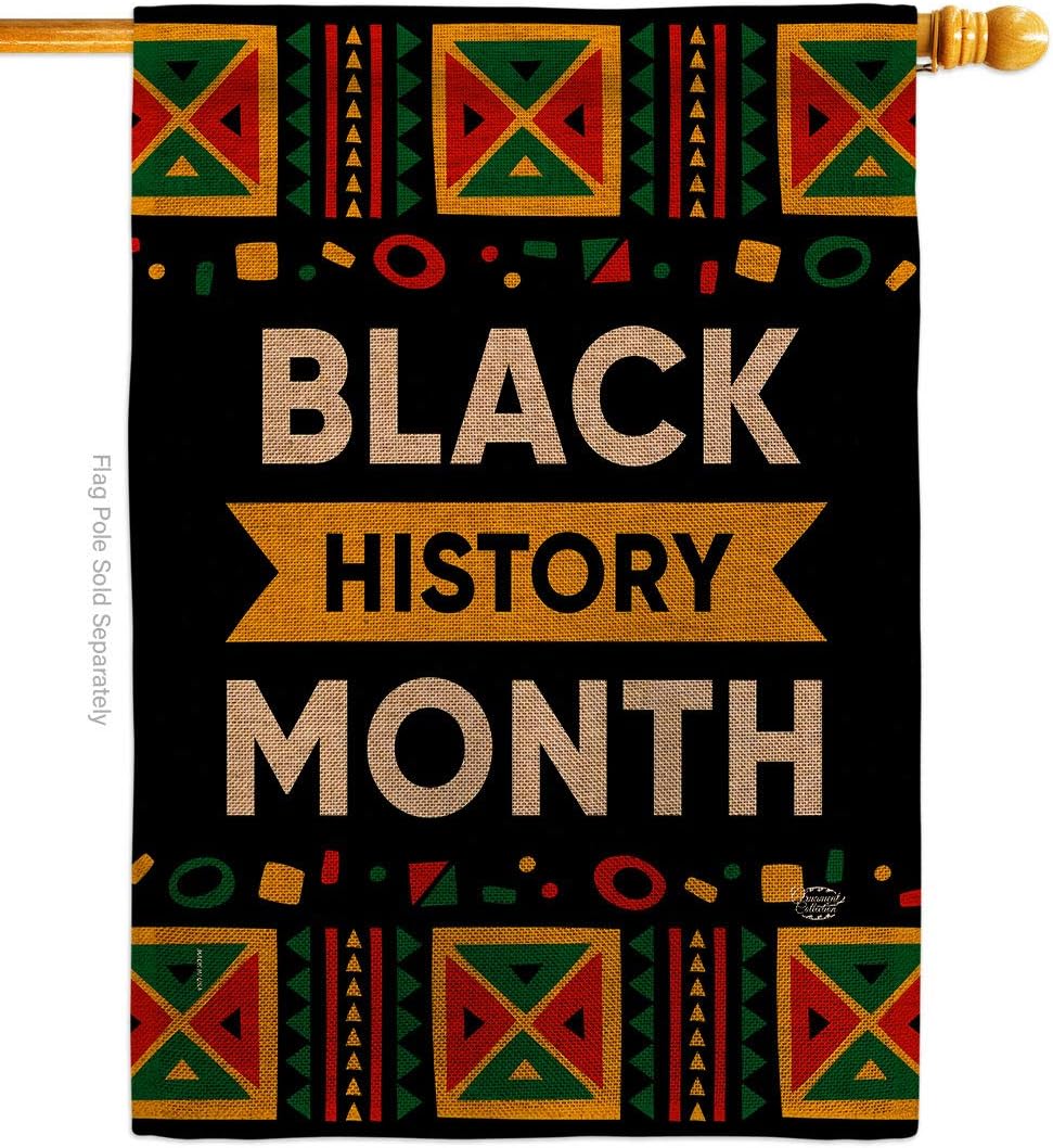 Celebrate Black History Month Burlap Burlap House Flag Lives Matter BLMCelebrates African Americans Heritage Small Decorative Gift Yard Banner Double-Sided Made In USA 28 X 40