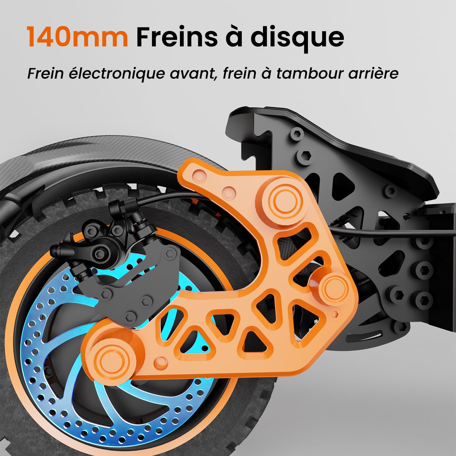 M4 Max Trottinette Électrique, Autonomie Max 55KM, Batterie 48V 15.6Ah, Pneus Tout-Terrain 10 Pouces, 3 Mode de Vitesse, Affichage Intelligent, Facile à Plier