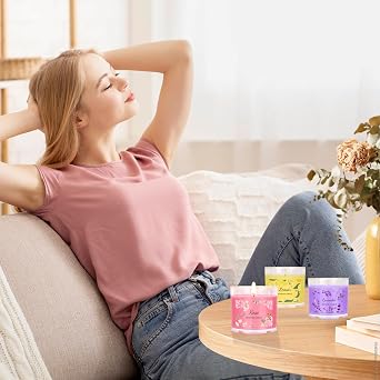Scented Candles Gift Set, 12Pcs 2.5OZ Natural Soy Wax Long Lasting Portable Travel Tin, Perfect Candles Gifts Set for Women, Birthdays, Weddings, Christmas, Yoga, Bath (12pcs)